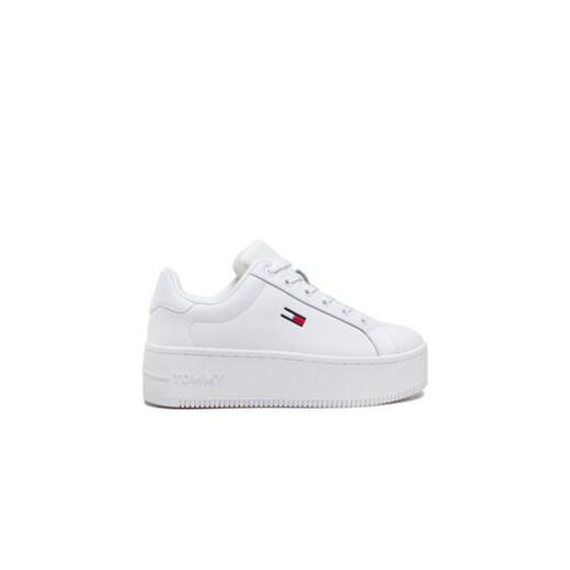 Tommy Jeans Sneakersy Flatform Ess EN0EN02043 Biały ze sklepu MODIVO w kategorii Trampki damskie - zdjęcie 171211503