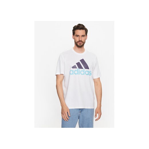 adidas T-Shirt Essentials Single Jersey Big Logo T-Shirt IJ8579 Biały Regular Fit ze sklepu MODIVO w kategorii T-shirty męskie - zdjęcie 171211531