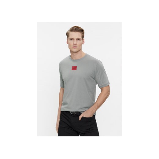 Hugo T-Shirt Diragolino212 50447978 Szary Regular Fit ze sklepu MODIVO w kategorii T-shirty męskie - zdjęcie 171211563
