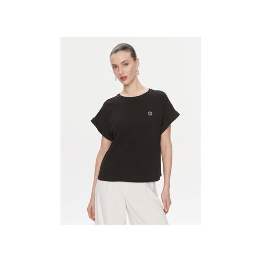 TWINSET T-Shirt 241TP2215 Czarny Relaxed Fit ze sklepu MODIVO w kategorii Bluzki damskie - zdjęcie 171212591