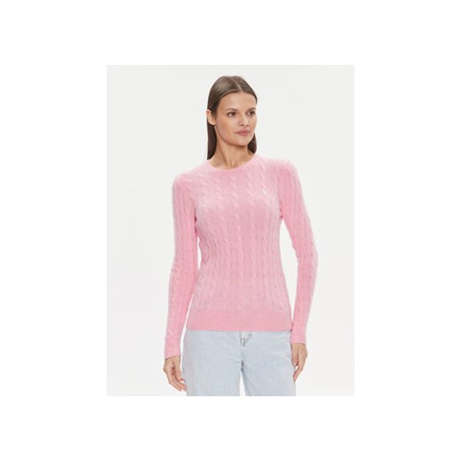 Polo Ralph Lauren Sweter 211910421017 Różowy Regular Fit ze sklepu MODIVO w kategorii Swetry damskie - zdjęcie 171212713