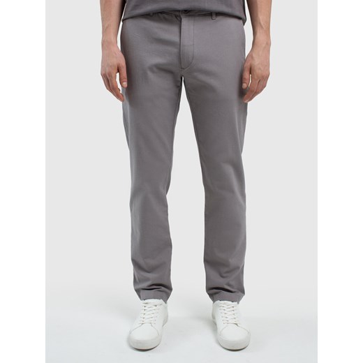 Spodnie chinosy męskie szare Erhat  901 ze sklepu Big Star w kategorii Spodnie męskie - zdjęcie 171212954