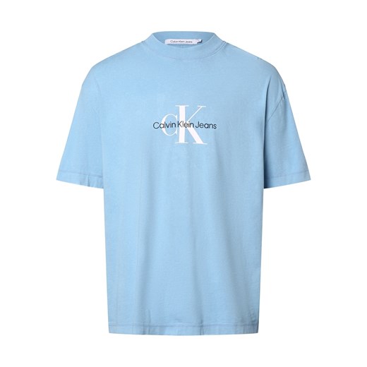 Calvin Klein Jeans Koszulka męska Mężczyźni Bawełna jasnoniebieski nadruk ze sklepu vangraaf w kategorii T-shirty męskie - zdjęcie 171213610