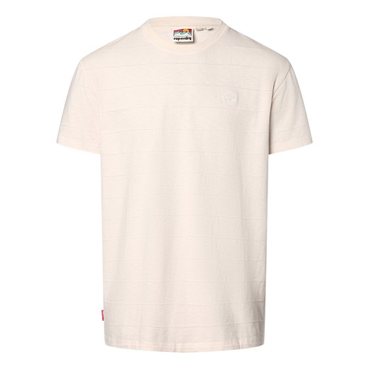 Superdry Koszulka męska Mężczyźni Bawełna piaskowy jednolity ze sklepu vangraaf w kategorii T-shirty męskie - zdjęcie 171213612