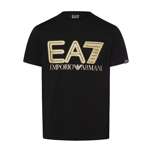 EA7 Emporio Armani Koszulka męska Mężczyźni Dżersej czarny nadruk ze sklepu vangraaf w kategorii T-shirty męskie - zdjęcie 171213624