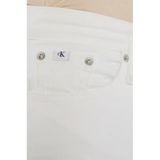 Białe jeansy damskie Calvin Klein z bawełny 