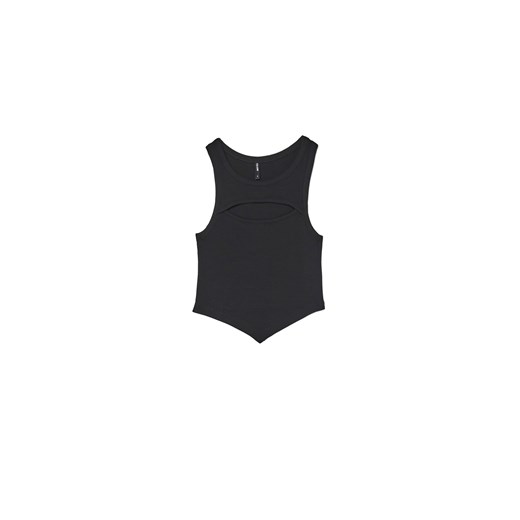 Cropp - Czarny top z wycięciem - czarny ze sklepu Cropp w kategorii Bluzki damskie - zdjęcie 171215864