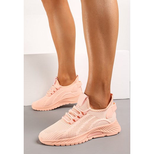 Różowe Sznurowane Buty Sportowe na Grubszej Podeszwie Unamarie ze sklepu born2be.pl w kategorii Buty sportowe damskie - zdjęcie 171217860