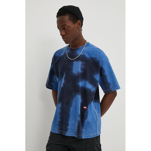 Diesel t-shirt bawełniany T-BOXT-N15 męski kolor niebieski wzorzysty A13312.0CLAU ze sklepu ANSWEAR.com w kategorii T-shirty męskie - zdjęcie 171217891