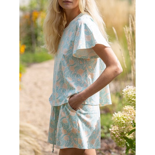 Bawełniana krótka piżamka pastelowa - S Key M PH KEY Sp. z o.o. 