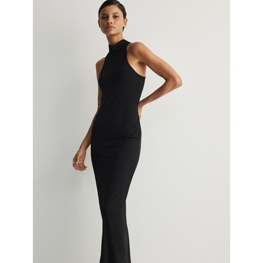 Reserved - Dzianinowa sukienka z dekoltem halter - czarny ze sklepu Reserved w kategorii Sukienki - zdjęcie 171219610