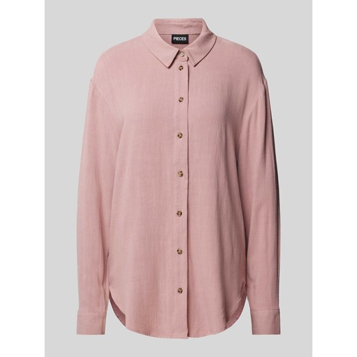 Bluzka koszulowa o kroju oversized z listwą guzikową model ‘VINSTY’ ze sklepu Peek&Cloppenburg  w kategorii Koszule damskie - zdjęcie 171220300