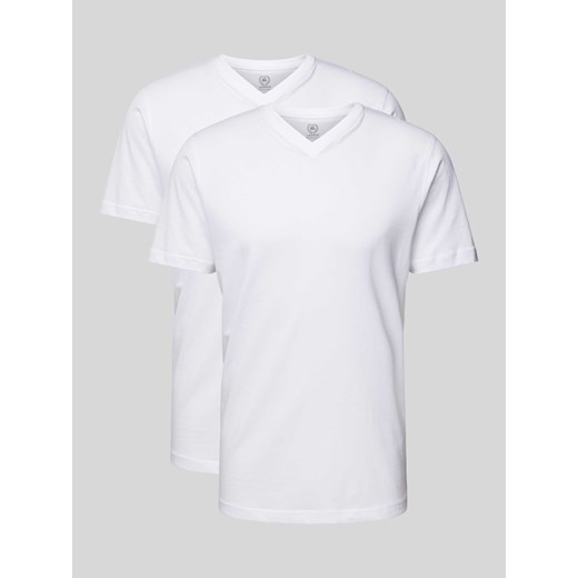 T-shirt z dekoltem w serek ze sklepu Peek&Cloppenburg  w kategorii T-shirty męskie - zdjęcie 171220332