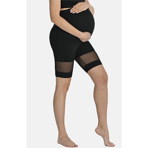 Legginsy ciążowe bawełniane czarne Rebeca 2233, Kolor czarny, Rozmiar 3XL, Teyli ze sklepu Intymna w kategorii Spodenki ciążowe - zdjęcie 171220384