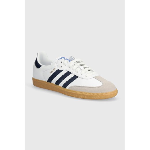 adidas Originals sneakersy skórzane Samba OG kolor biały IF3814 ze sklepu PRM w kategorii Buty sportowe męskie - zdjęcie 171220674