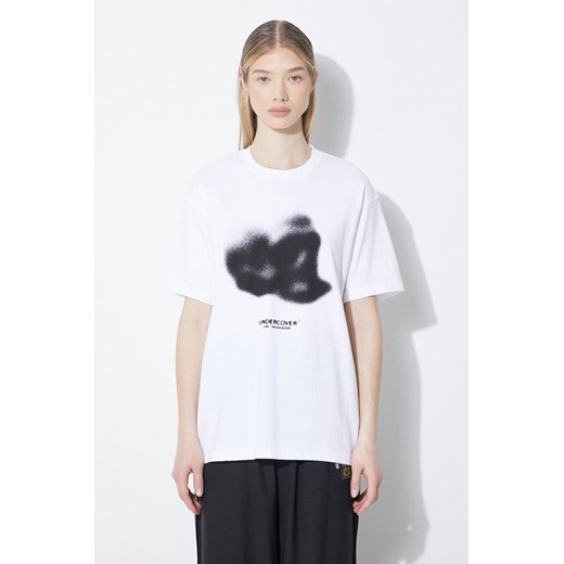 Undercover t-shirt bawełniany Tee damski kolor biały UC1D2807 ze sklepu PRM w kategorii Bluzki damskie - zdjęcie 171220832