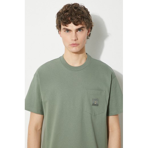 Carhartt WIP t-shirt bawełniany S/S Field Pocket T-Shirt męski kolor zielony gładki I033265.1YFXX ze sklepu PRM w kategorii T-shirty męskie - zdjęcie 171220884