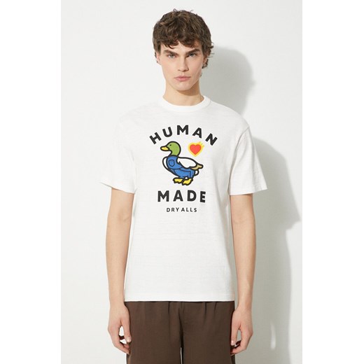 Human Made t-shirt bawełniany Graphic męski kolor biały z nadrukiem HM27TE005 ze sklepu PRM w kategorii T-shirty męskie - zdjęcie 171220890