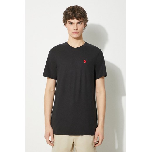 Fjallraven t-shirt Hemp Blend T-shirt M męski kolor czarny z aplikacją F12600215.550 ze sklepu PRM w kategorii T-shirty męskie - zdjęcie 171220950