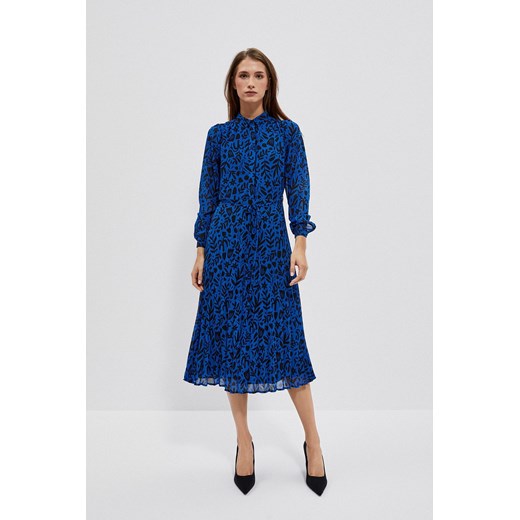 Sukienka z długim rękawem niebieska ze sklepu 5.10.15 w kategorii Sukienki - zdjęcie 171220984