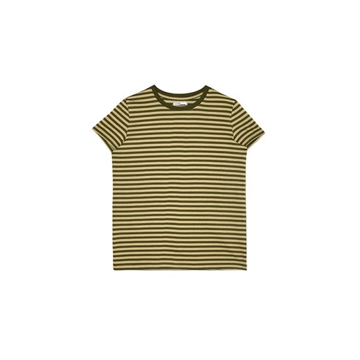 Cropp - T-shirt w paski - zielony ze sklepu Cropp w kategorii Bluzki damskie - zdjęcie 171221324
