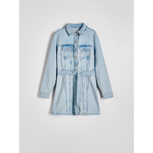Reserved - Jeansowa sukienka mini - niebieski Reserved S Reserved