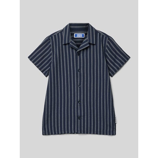 Koszula o kroju regular fit ze wzorem w paski model ‘JORPALMA SEERSUCKER’ ze sklepu Peek&Cloppenburg  w kategorii Koszule chłopięce - zdjęcie 171223803