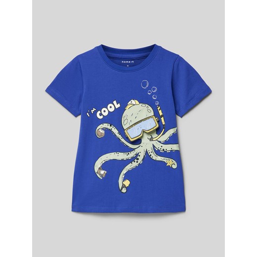T-shirt z nadrukiem z napisem i motywem ze sklepu Peek&Cloppenburg  w kategorii T-shirty chłopięce - zdjęcie 171223842