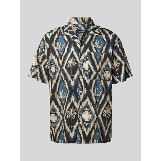 Koszula casualowa o kroju tailored fit z kołnierzem z połami ze sklepu Peek&Cloppenburg  w kategorii Koszule męskie - zdjęcie 171224034