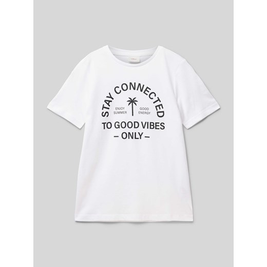 T-shirt z nadrukiem ze sloganem ze sklepu Peek&Cloppenburg  w kategorii T-shirty chłopięce - zdjęcie 171224321