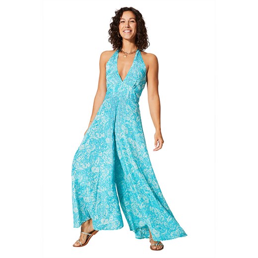 Aller Simplement Kombinezon w kolorze turkusowo-białym ze sklepu Limango Polska w kategorii Kombinezony damskie - zdjęcie 171225843