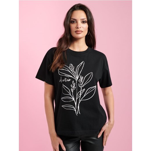 Sinsay - Koszulka z nadrukiem - czarny ze sklepu Sinsay w kategorii Bluzki damskie - zdjęcie 171227384