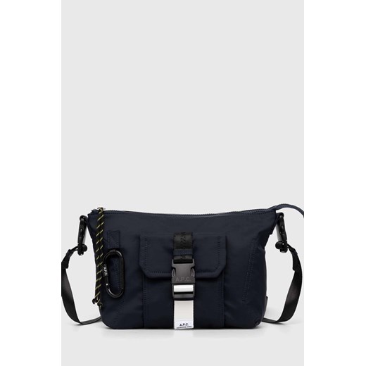 A.P.C. saszetka Besace Trek kolor granatowy PAAFH.H61734.IAK ze sklepu ANSWEAR.com w kategorii Listonoszki - zdjęcie 171228413