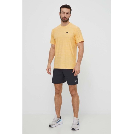 adidas Performance t-shirt treningowy kolor żółty gładki IT5402 M ANSWEAR.com