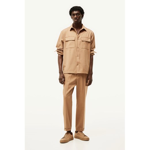 H & M - Eleganckie joggersy Slim Fit - Beżowy ze sklepu H&M w kategorii Spodnie męskie - zdjęcie 171230343