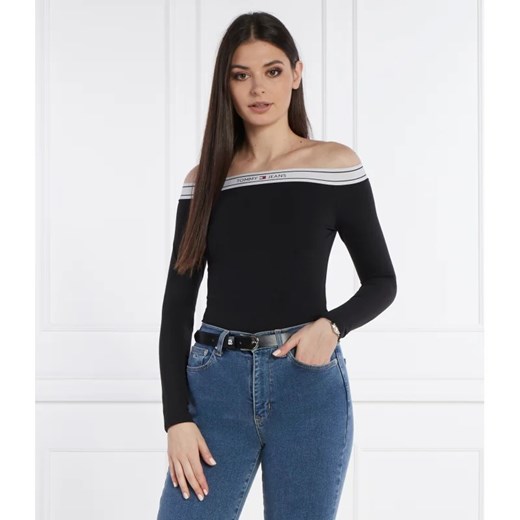 Czarna bluzka damska Tommy Jeans casual 