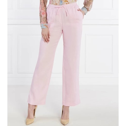 Samsøe Samsøe Lniane spodnie Hoys string | Straight fit ze sklepu Gomez Fashion Store w kategorii Spodnie damskie - zdjęcie 171230881