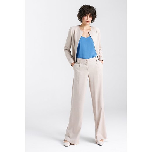 Nife Spodnie w kolorze beżowym ze sklepu Limango Polska w kategorii Spodnie damskie - zdjęcie 171233524