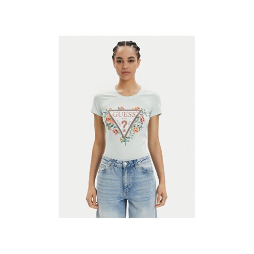 Guess T-Shirt W4GI24 J1314 Kolorowy Slim Fit ze sklepu MODIVO w kategorii Bluzki damskie - zdjęcie 171234274