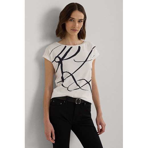 Lauren Ralph Lauren T-shirt 200748765001 damski kolor biały ze sklepu ANSWEAR.com w kategorii Bluzki damskie - zdjęcie 171237091