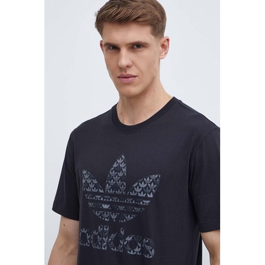 adidas Originals t-shirt bawełniany męski kolor czarny z nadrukiem IS0176 ze sklepu ANSWEAR.com w kategorii T-shirty męskie - zdjęcie 171237482
