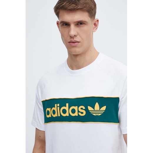 adidas Originals t-shirt bawełniany męski kolor biały z nadrukiem IU0198 XL ANSWEAR.com