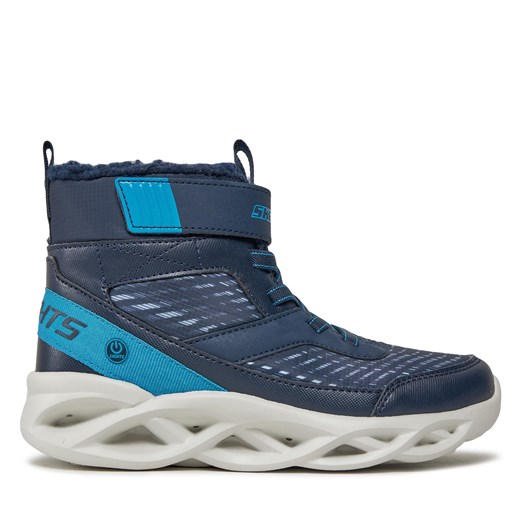 Sneakersy Skechers Twisted-Brights 401651L/NVBL Blue ze sklepu eobuwie.pl w kategorii Buty sportowe dziecięce - zdjęcie 171239534