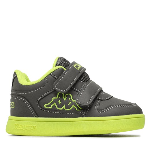 Sneakersy Kappa 280011BCM Grey/Lime 1633 ze sklepu eobuwie.pl w kategorii Buty sportowe dziecięce - zdjęcie 171240783