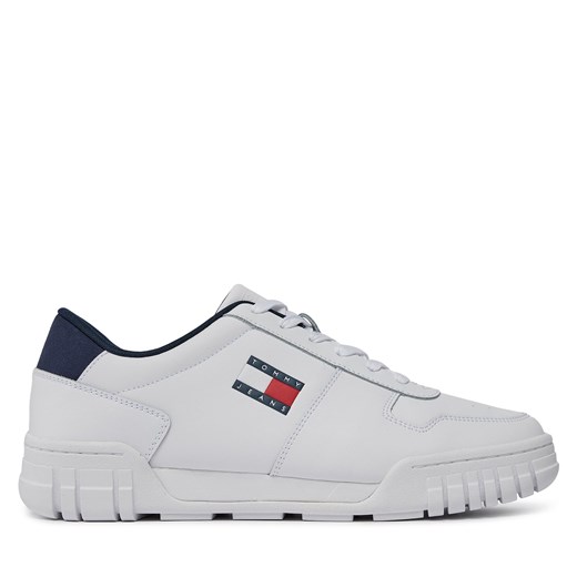 Sneakersy Tommy Jeans Th Central Cc And Coin Biały ze sklepu eobuwie.pl w kategorii Trampki męskie - zdjęcie 171241253