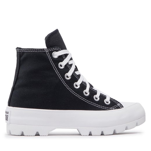 Sneakersy Converse Ctas Lugged Hi 565901C Black/White/Black ze sklepu eobuwie.pl w kategorii Trampki damskie - zdjęcie 171243272