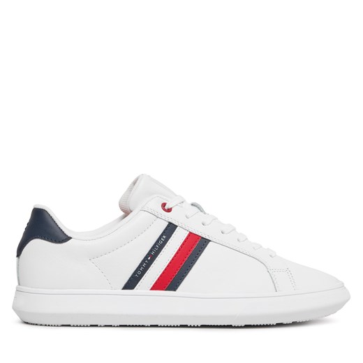 Sneakersy Tommy Hilfiger Essential Leather Cupsole FM0FM04921 White YBS Tommy Hilfiger 45 okazja eobuwie.pl