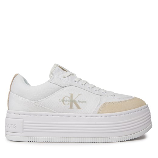 Sneakersy Calvin Klein Jeans YW0YW01433 Triple White 0K8 ze sklepu eobuwie.pl w kategorii Buty sportowe damskie - zdjęcie 171245034