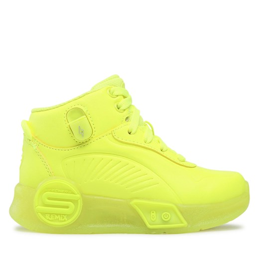 Sneakersy Skechers S-Lights Remix 310100L/NYEL Żółty ze sklepu eobuwie.pl w kategorii Buty sportowe dziecięce - zdjęcie 171245400