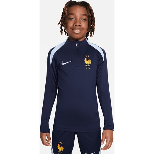 Treningowa koszulka piłkarska dla dużych dzieci FFF Strike Nike Dri-FIT - Niebieski ze sklepu Nike poland w kategorii T-shirty chłopięce - zdjęcie 171246282